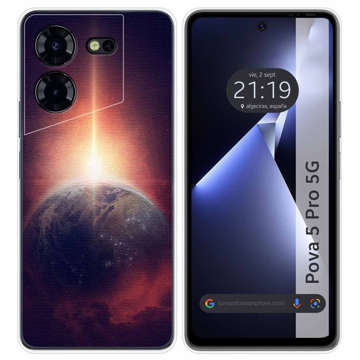 Funda Silicona para TECNO POVA 5 Pro 5G diseño Tierra Dibujos