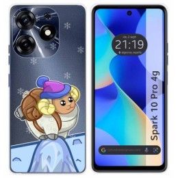 Funda Silicona Transparente para TECNO SPARK 10 Pro diseño Cabra Dibujos