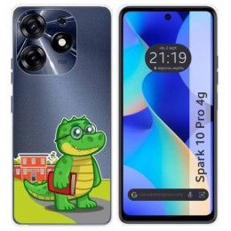 Funda Silicona Transparente para TECNO SPARK 10 Pro diseño Coco Dibujos