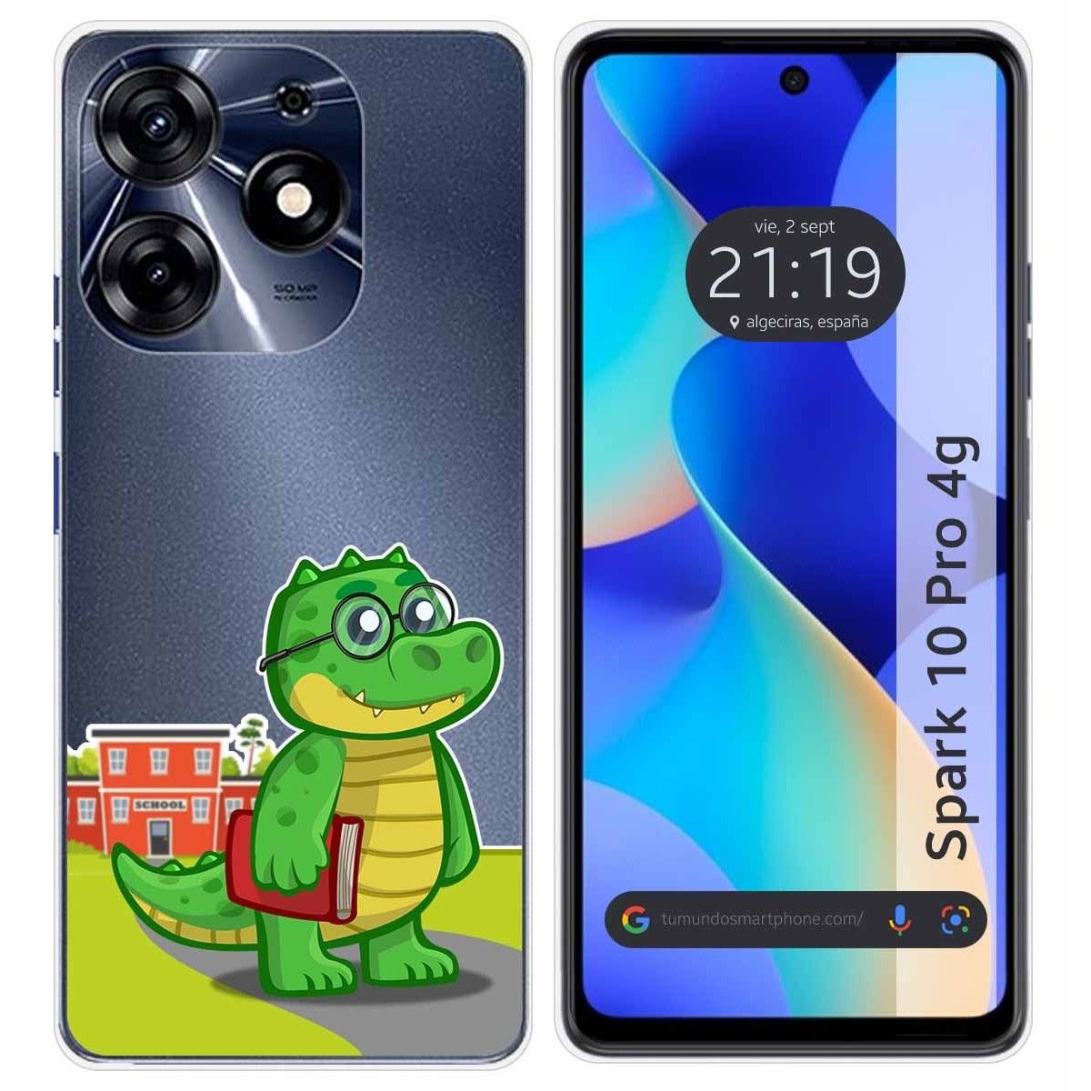 Funda Silicona Transparente para TECNO SPARK 10 Pro diseño Coco Dibujos