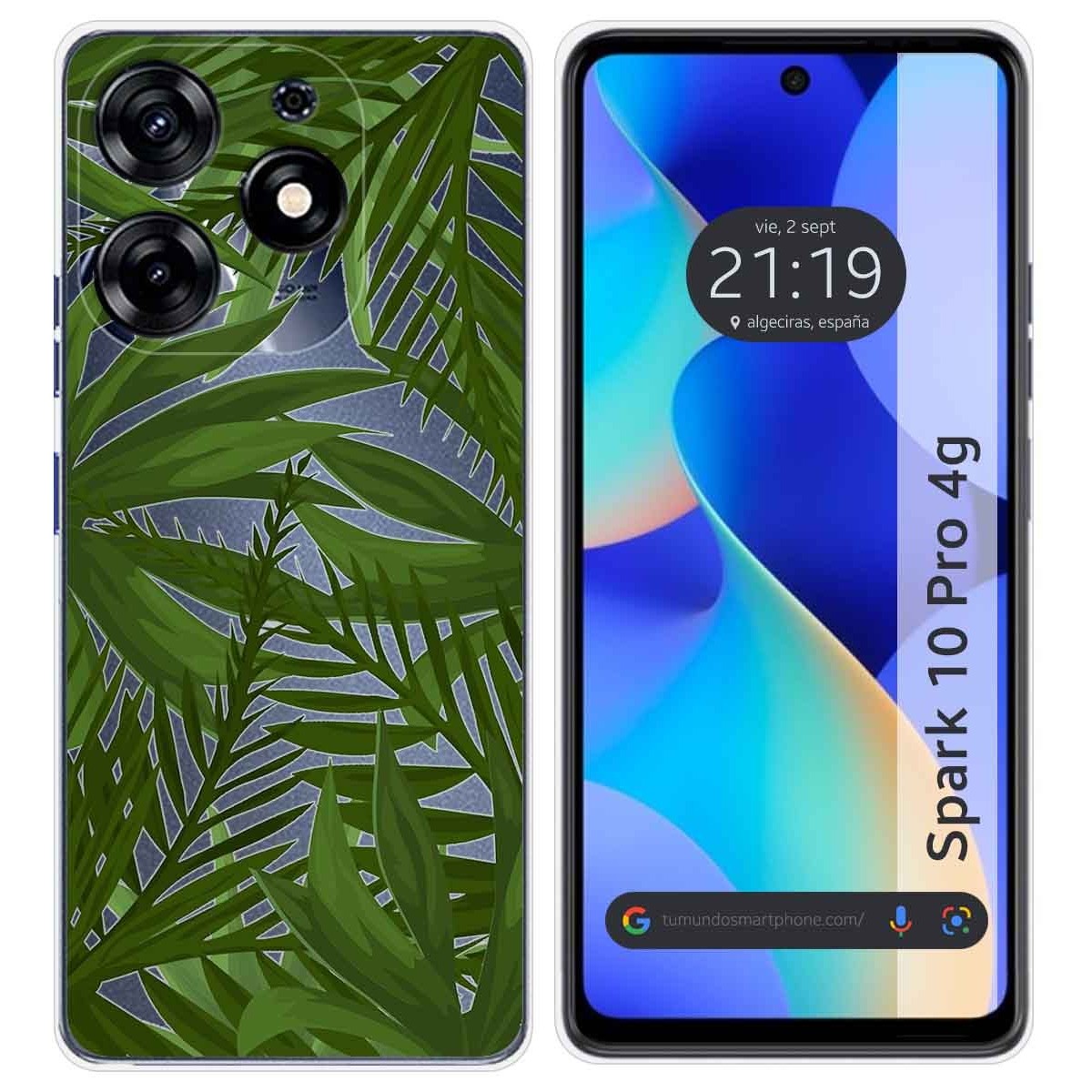 Funda Silicona Transparente para TECNO SPARK 10 Pro diseño Jungla Dibujos