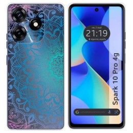 Funda Silicona Transparente para TECNO SPARK 10 Pro diseño Mandala Dibujos