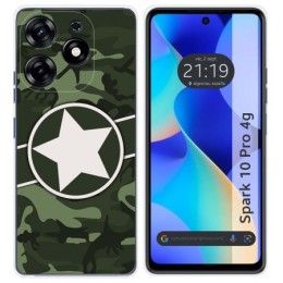 Funda Silicona para TECNO SPARK 10 Pro diseño Camuflaje 01 Dibujos