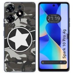 Funda Silicona para TECNO SPARK 10 Pro diseño Camuflaje 02 Dibujos