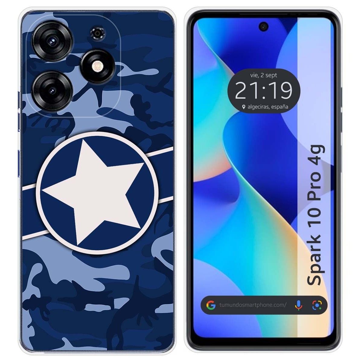 Funda Silicona para TECNO SPARK 10 Pro diseño Camuflaje 03 Dibujos