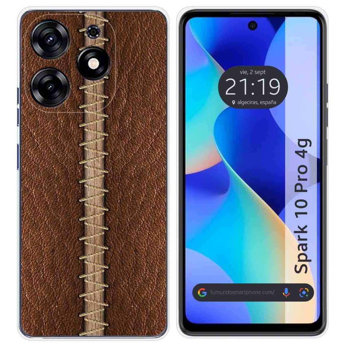 Funda Silicona para TECNO SPARK 10 Pro diseño Cuero 01 Dibujos