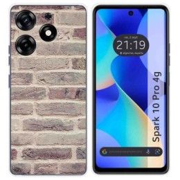 Funda Silicona para TECNO SPARK 10 Pro diseño Ladrillo 01 Dibujos