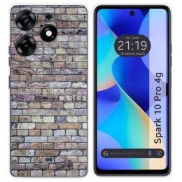 Funda Silicona para TECNO SPARK 10 Pro diseño Ladrillo 02 Dibujos