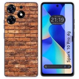 Funda Silicona para TECNO SPARK 10 Pro diseño Ladrillo 04 Dibujos