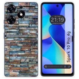 Funda Silicona para TECNO SPARK 10 Pro diseño Ladrillo 05 Dibujos