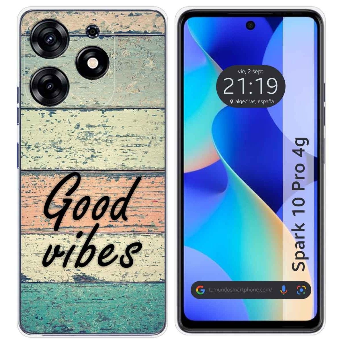 Funda Silicona para TECNO SPARK 10 Pro diseño Madera 01 Dibujos