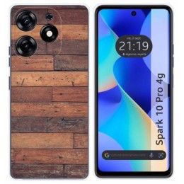 Funda Silicona para TECNO SPARK 10 Pro diseño Madera 03 Dibujos