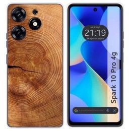 Funda Silicona para TECNO SPARK 10 Pro diseño Madera 04 Dibujos