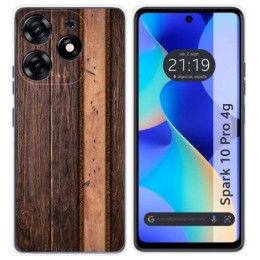 Funda Silicona para TECNO SPARK 10 Pro diseño Madera 05 Dibujos