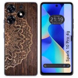 Funda Silicona para TECNO SPARK 10 Pro diseño Madera 06 Dibujos