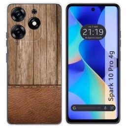 Funda Silicona para TECNO SPARK 10 Pro diseño Madera 09 Dibujos