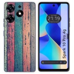 Funda Silicona para TECNO SPARK 10 Pro diseño Madera 10 Dibujos