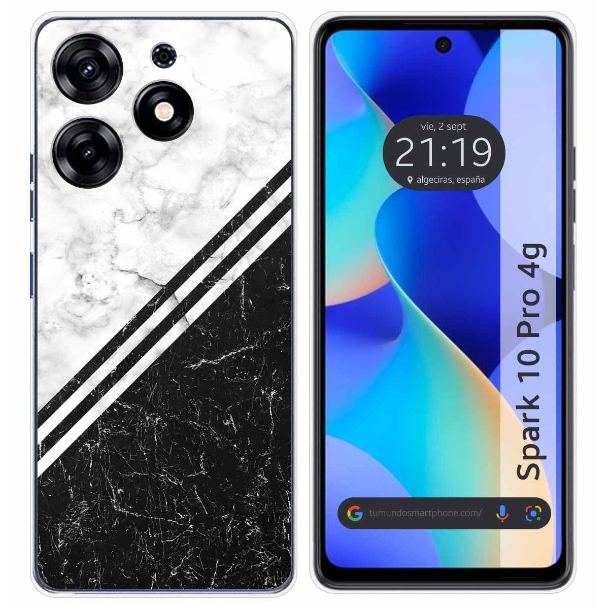 Funda Silicona para TECNO SPARK 10 Pro diseño Mármol 01 Dibujos