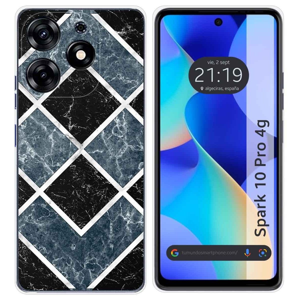 Funda Silicona para TECNO SPARK 10 Pro diseño Mármol 06 Dibujos