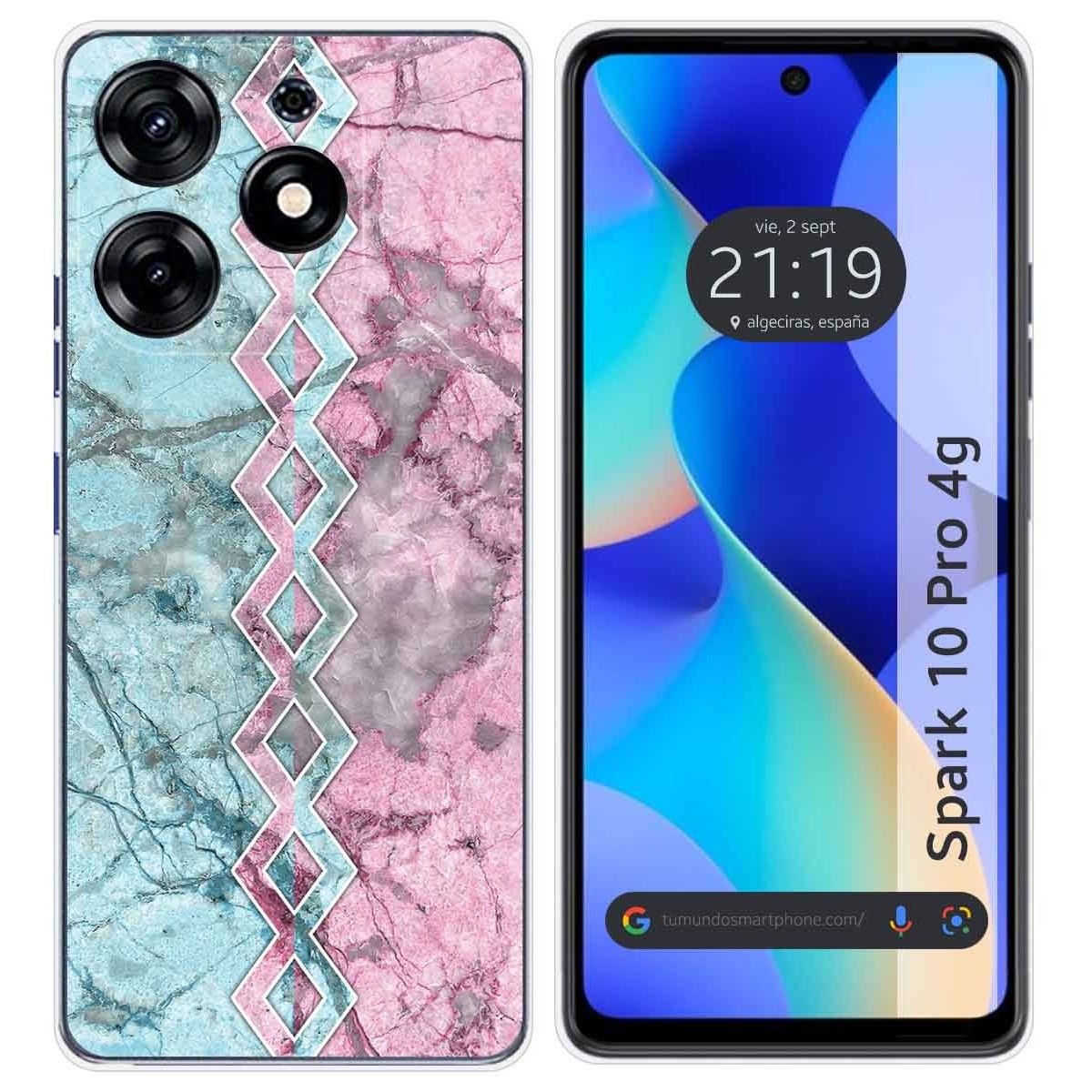 Funda Silicona para TECNO SPARK 10 Pro diseño Mármol 08 Dibujos