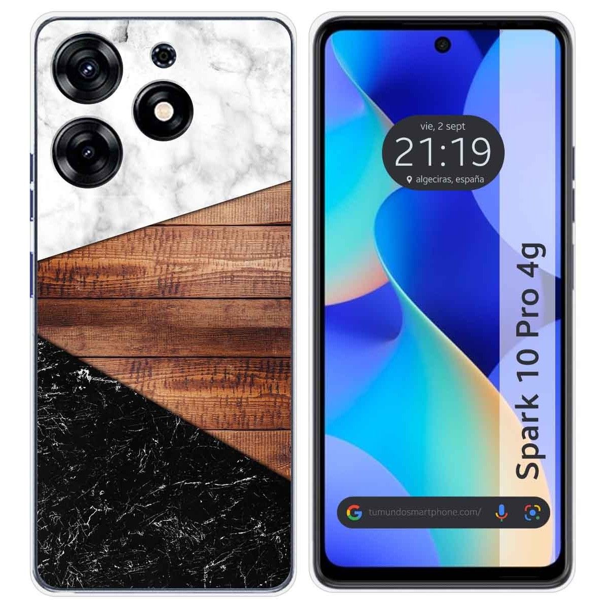 Funda Silicona para TECNO SPARK 10 Pro diseño Mármol 11 Dibujos