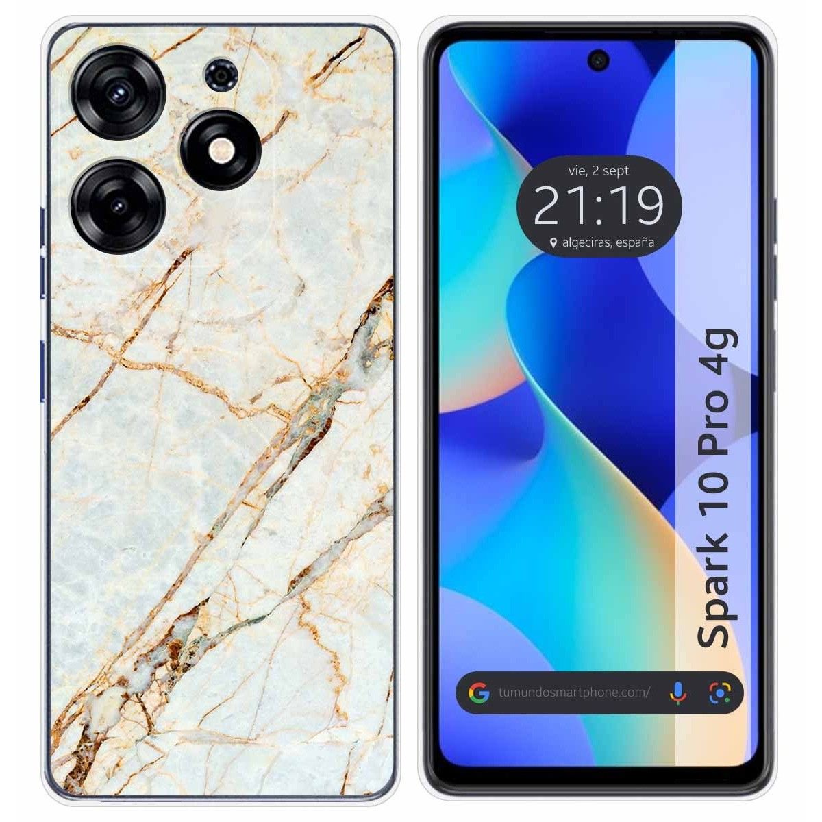 Funda Silicona para TECNO SPARK 10 Pro diseño Mármol 13 Dibujos