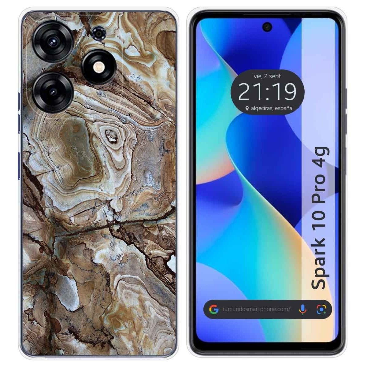 Funda Silicona para TECNO SPARK 10 Pro diseño Mármol 14 Dibujos