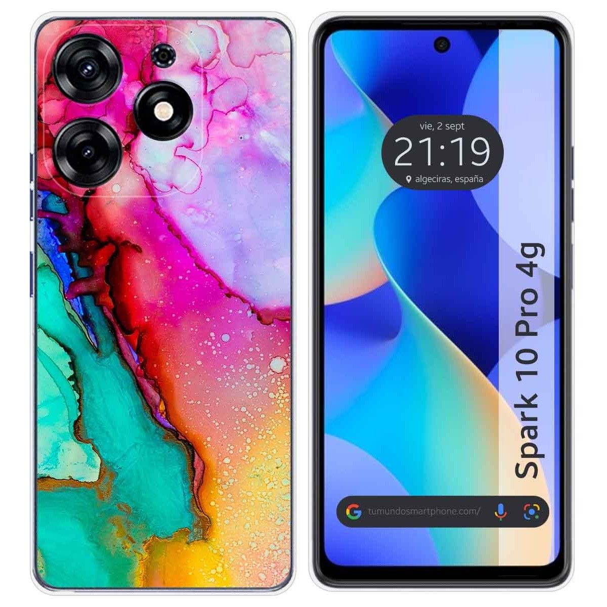 Funda Silicona para TECNO SPARK 10 Pro diseño Mármol 15 Dibujos