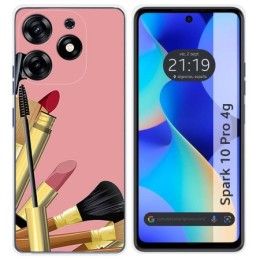 Funda Silicona para TECNO SPARK 10 Pro diseño Brochas Dibujos