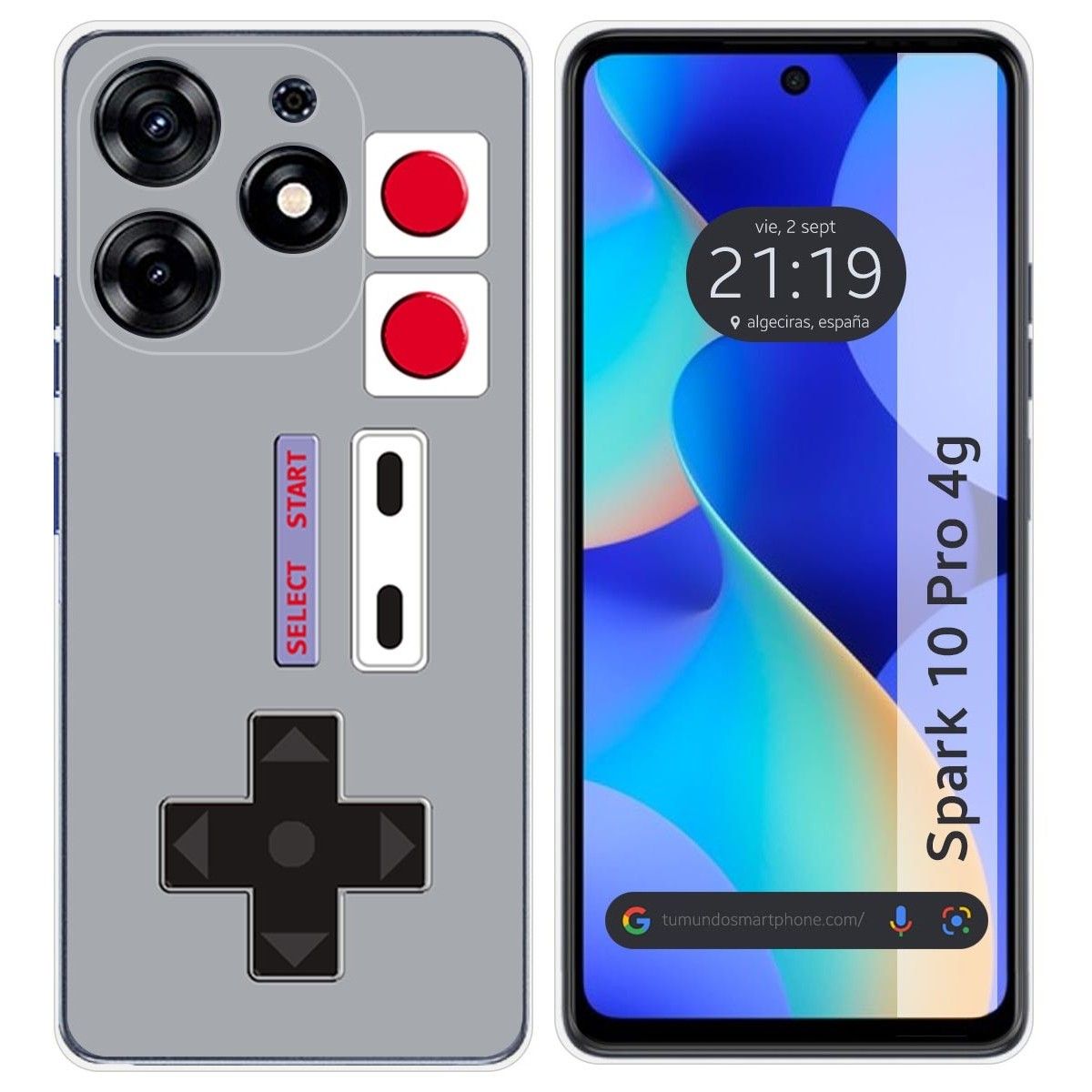 Funda Silicona para TECNO SPARK 10 Pro diseño Consola Dibujos