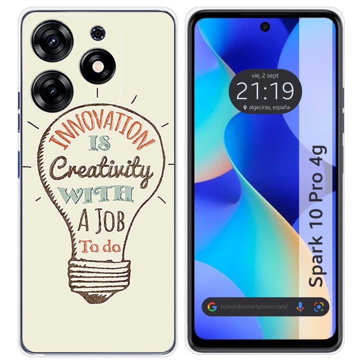 Funda Silicona para TECNO SPARK 10 Pro diseño Creativity Dibujos