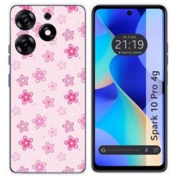 Funda Silicona para TECNO SPARK 10 Pro diseño Flores Dibujos