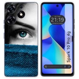 Funda Silicona para TECNO SPARK 10 Pro diseño Ojo Dibujos