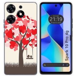 Funda Silicona para TECNO SPARK 10 Pro diseño Pajaritos Dibujos