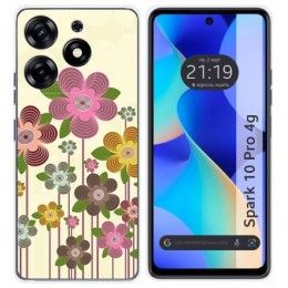 Funda Silicona para TECNO SPARK 10 Pro diseño Primavera En Flor Dibujos