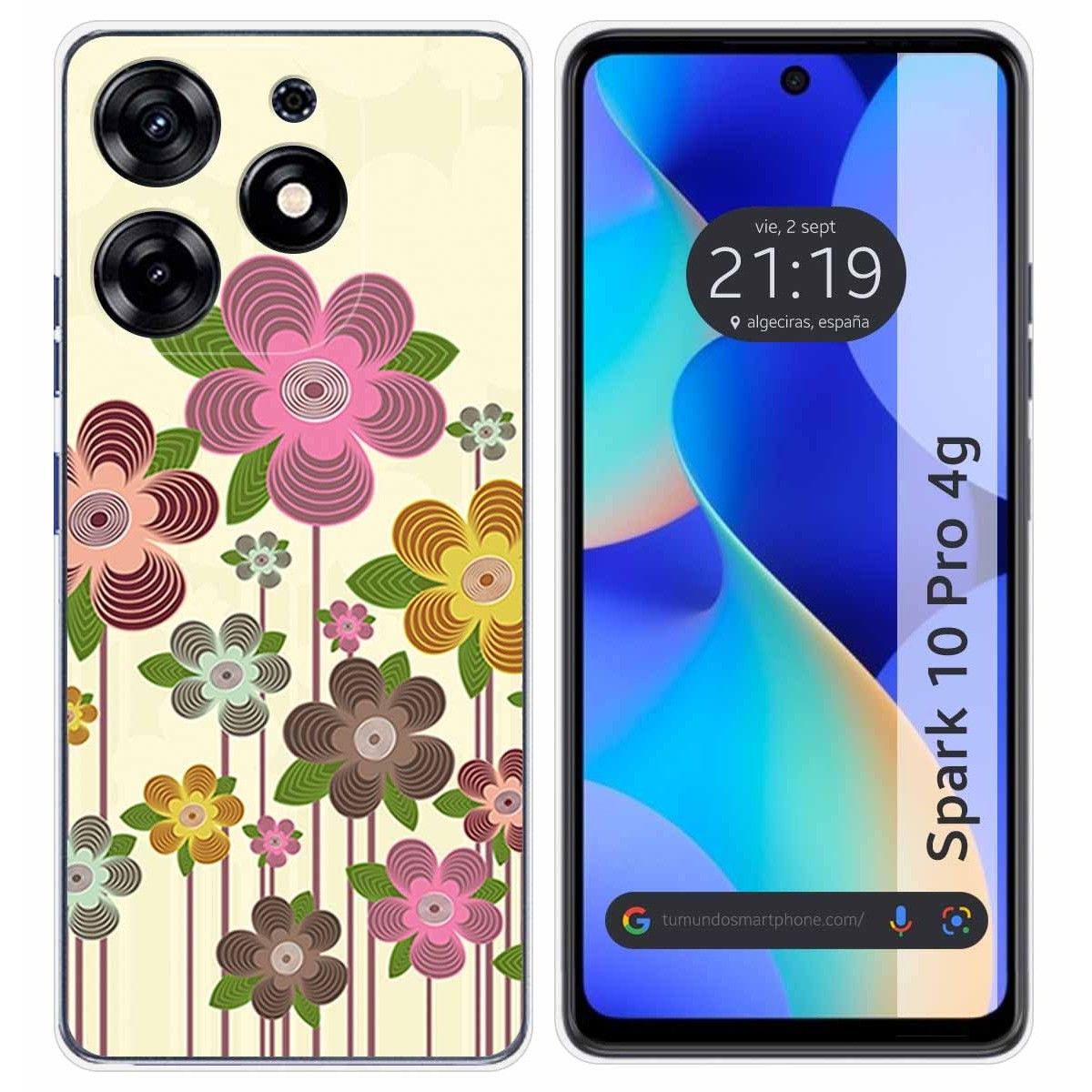 Funda Silicona para TECNO SPARK 10 Pro diseño Primavera En Flor Dibujos