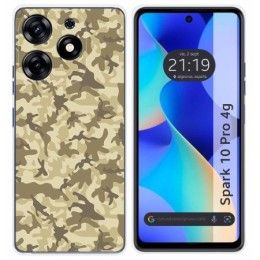 Funda Silicona para TECNO SPARK 10 Pro diseño Sand Camuflaje Dibujos