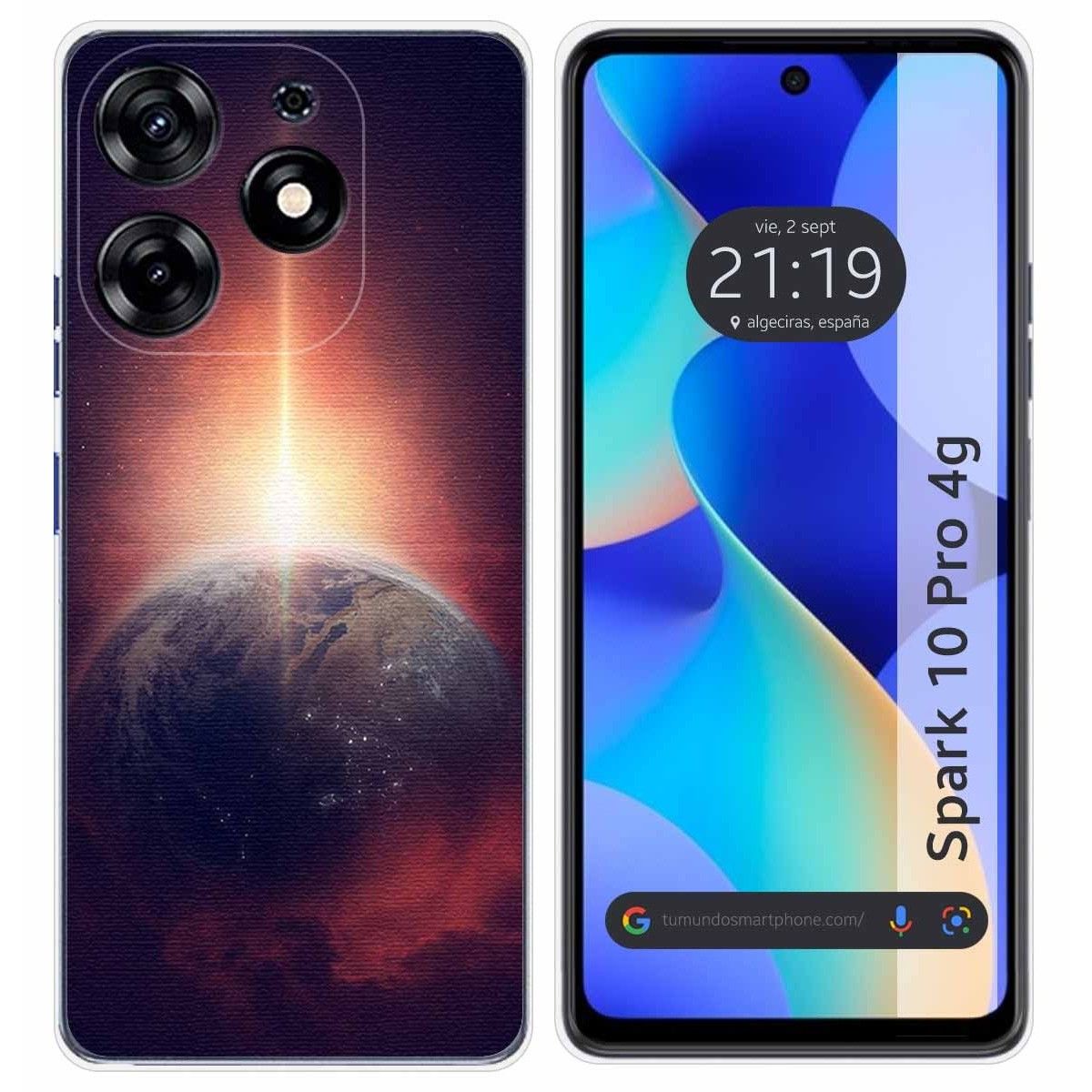 Funda Silicona para TECNO SPARK 10 Pro diseño Tierra Dibujos