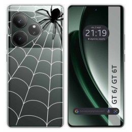 Funda Silicona Transparente para Realme GT 6 / GT 6T 5G diseño Araña Dibujos