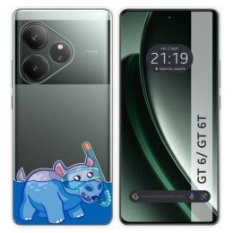 Funda Silicona Transparente para Realme GT 6 / GT 6T 5G diseño Hipo Dibujos