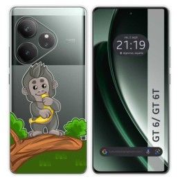 Funda Silicona Transparente para Realme GT 6 / GT 6T 5G diseño Mono Dibujos