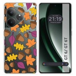 Funda Silicona Transparente para Realme GT 6 / GT 6T 5G diseño Otoño Dibujos