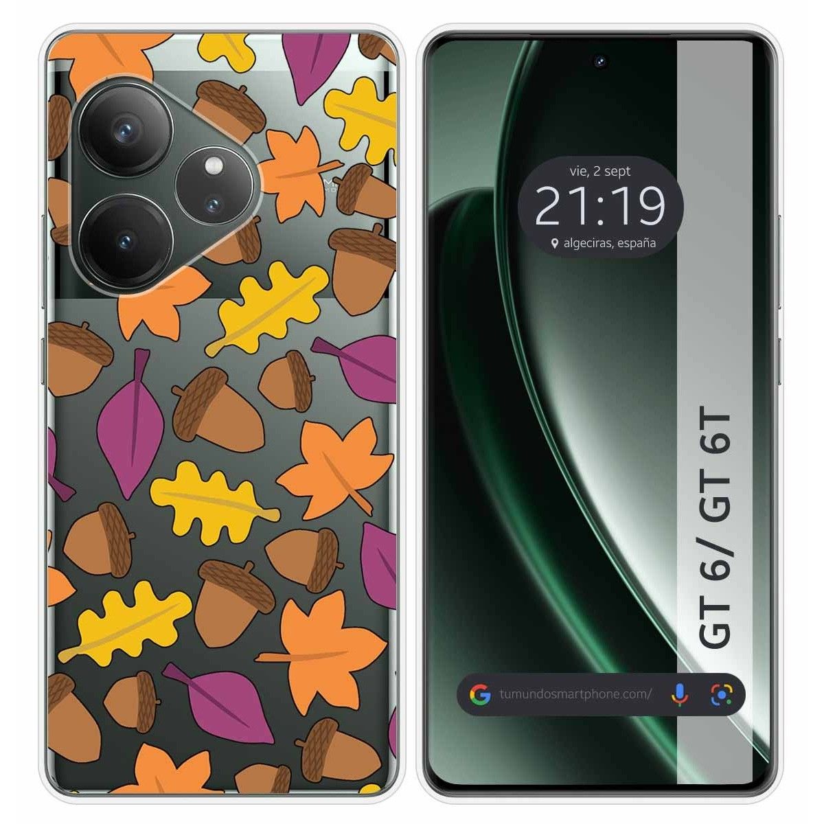 Funda Silicona Transparente para Realme GT 6 / GT 6T 5G diseño Otoño Dibujos