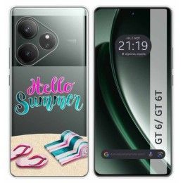 Funda Silicona Transparente para Realme GT 6 / GT 6T 5G diseño Summer Dibujos