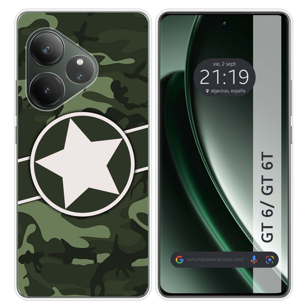 Funda Silicona para Realme GT 6 / GT 6T 5G diseño Camuflaje 01 Dibujos