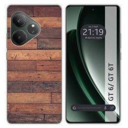 Funda Silicona para Realme GT 6 / GT 6T 5G diseño Madera 03 Dibujos