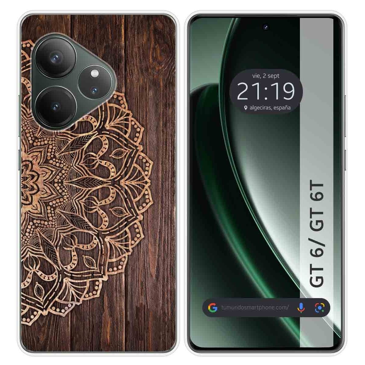 Funda Silicona para Realme GT 6 / GT 6T 5G diseño Madera 06 Dibujos