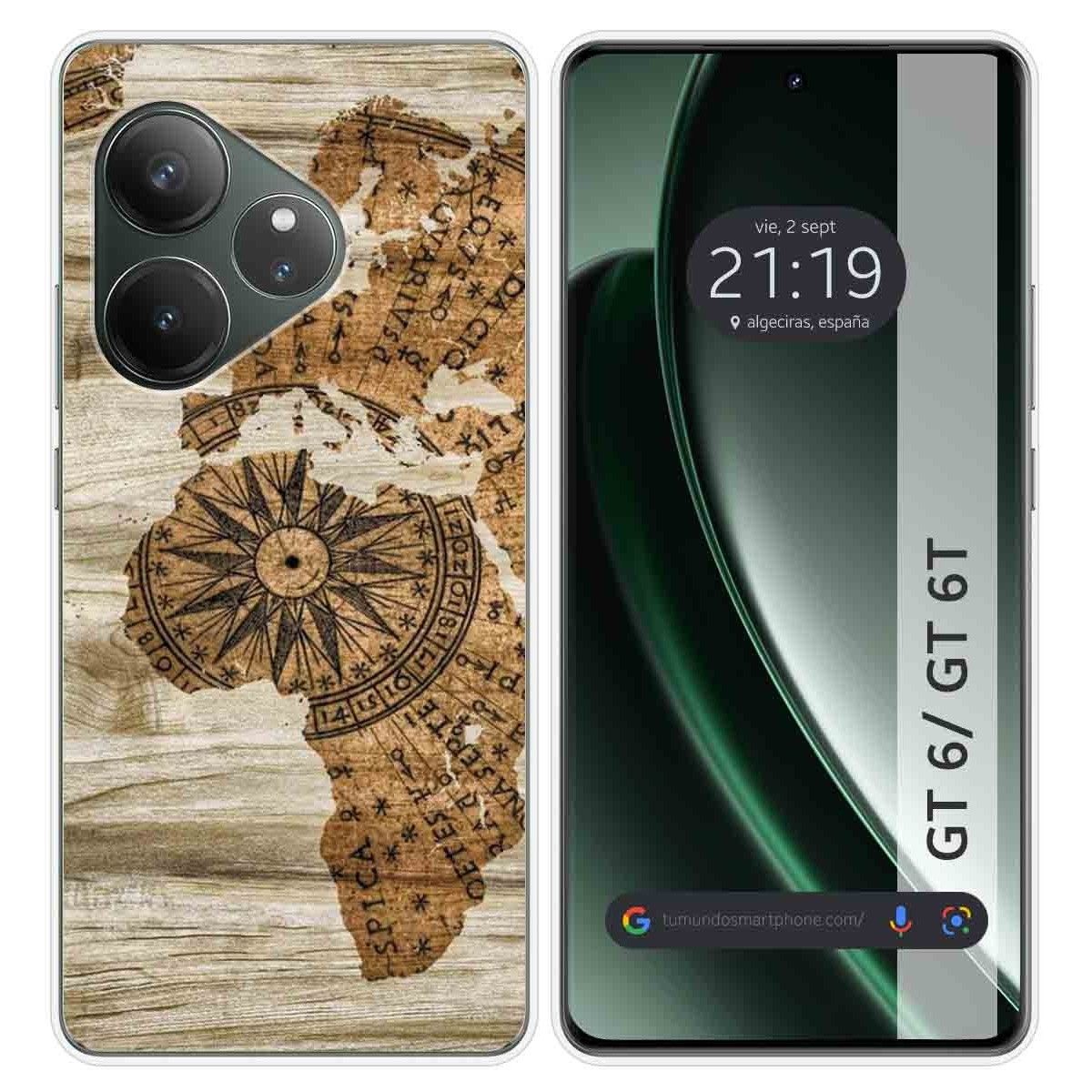 Funda Silicona para Realme GT 6 / GT 6T 5G diseño Madera 07 Dibujos