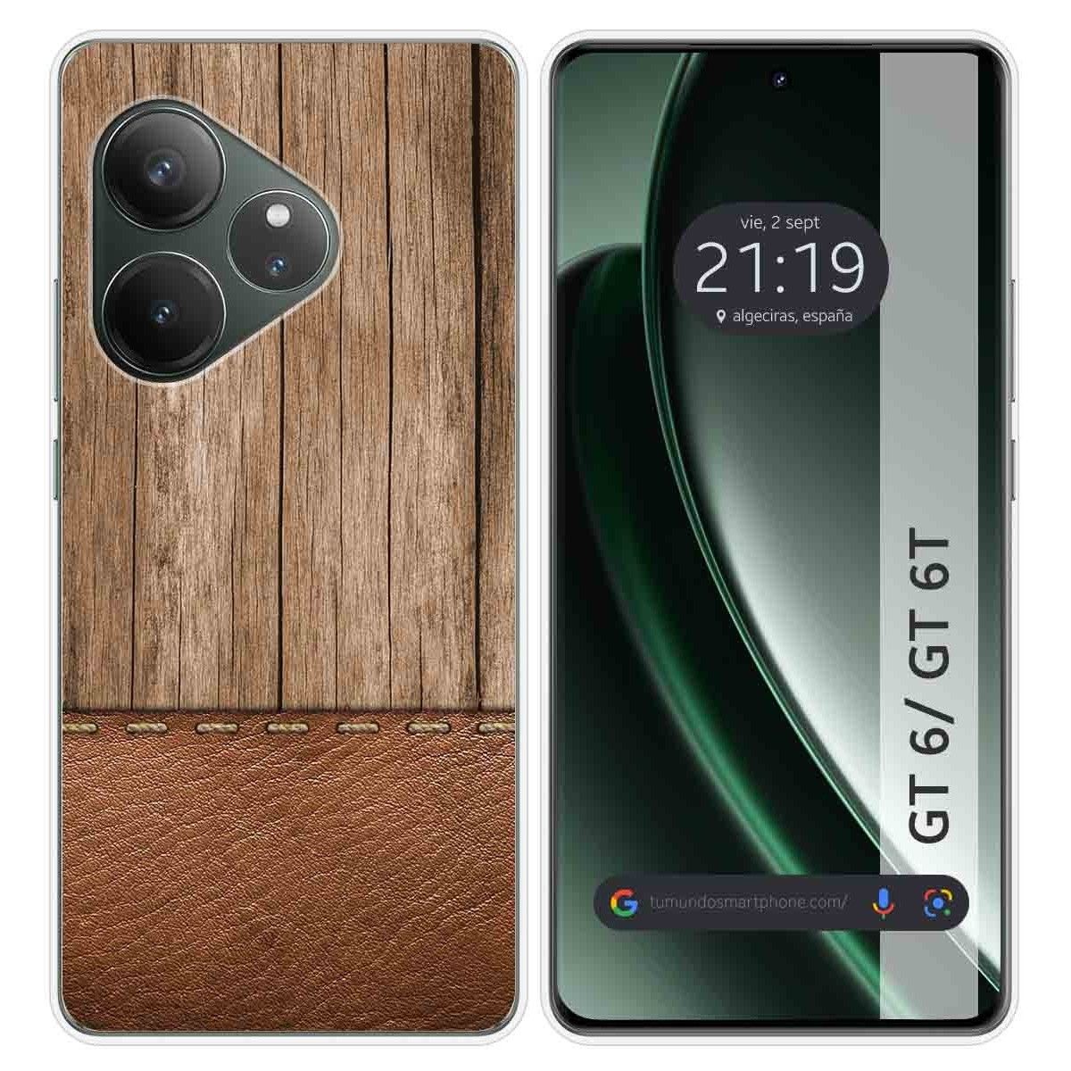 Funda Silicona para Realme GT 6 / GT 6T 5G diseño Madera 09 Dibujos