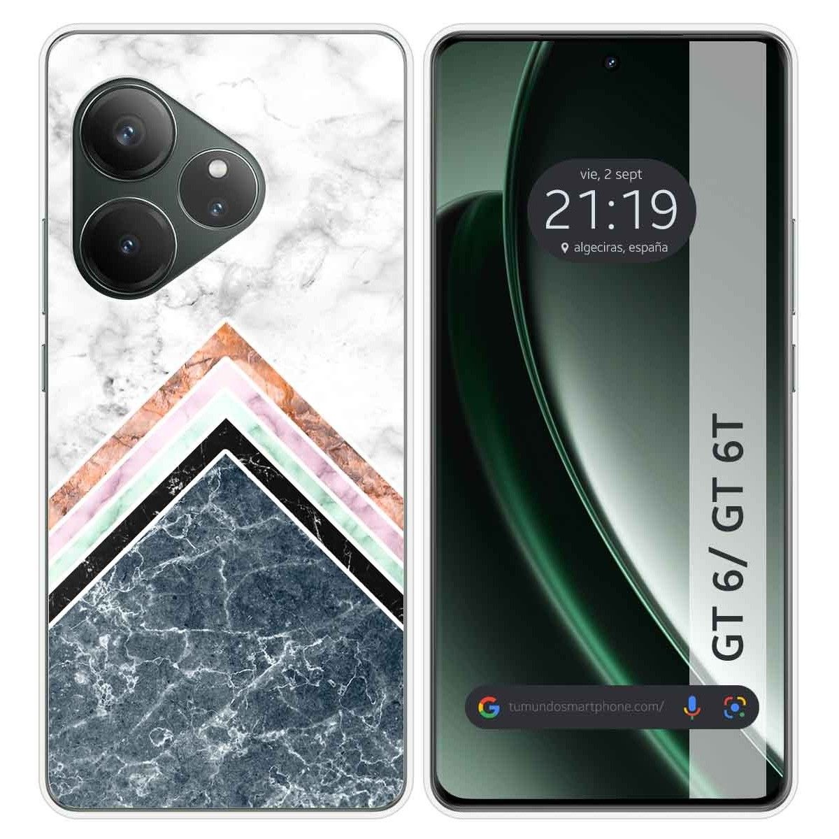 Funda Silicona para Realme GT 6 / GT 6T 5G diseño Mármol 05 Dibujos